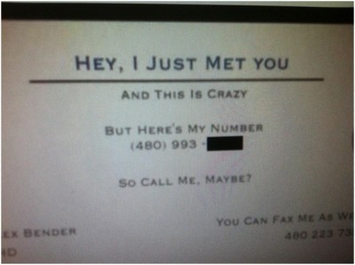 Call Me, Maybe? Business Card