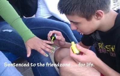Painting nails means a friend