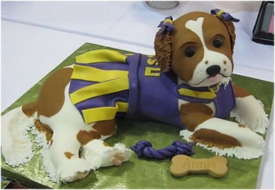 Cheerleader Dog Cake