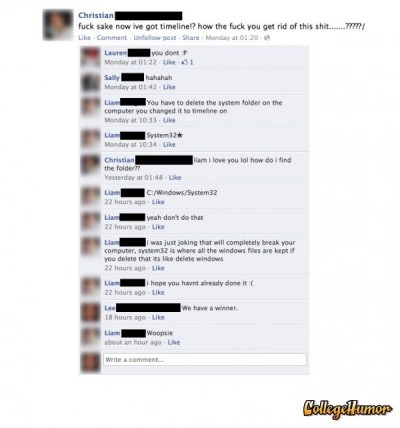 Computer prank