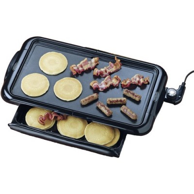 Griddle with warming tray
