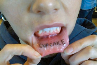 Inside of the lip