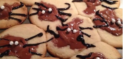 Chocolate Peanut Butter Spider Cookies