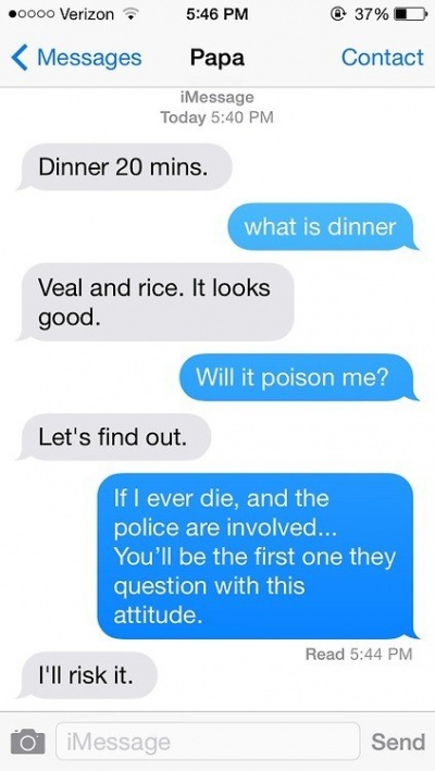 Dad Cooked Some Humor for a Meal