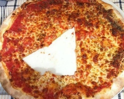 A Pizza with its Heart Stolen