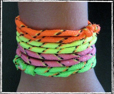 Neon rope bracelets