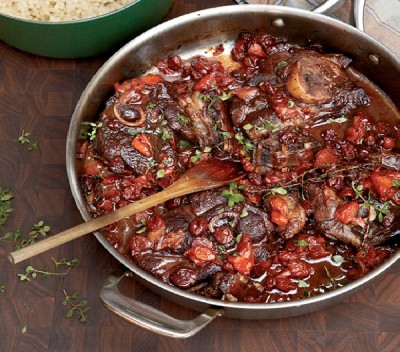 Zinfandel Braised Lamb Chops with Dried Fruit