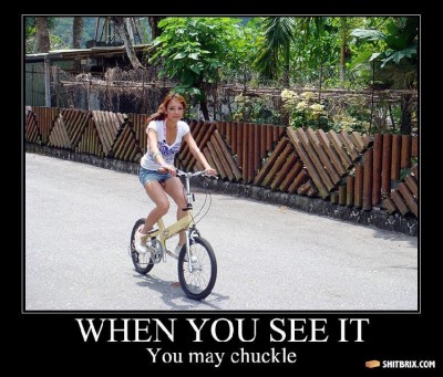 Riding that bicycle