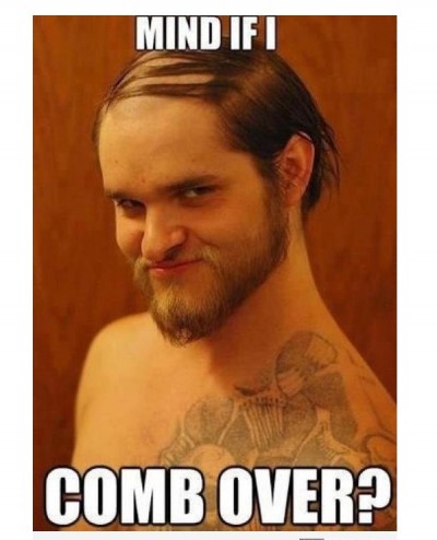 Elaborate comb over