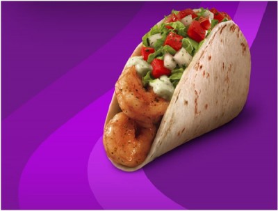 Taco Bell Pacific Shrimp Taco and Burrito