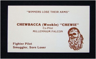 Chewbacca Business Card