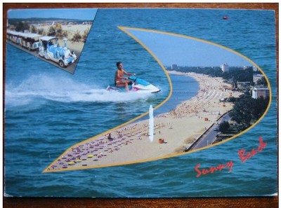 Man in a postcard