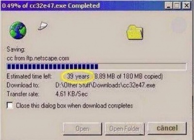 When the Internet Needs a Lifetime to Download a File