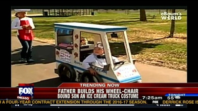 Dad Builds an Ice Cream Truck Costume for Disabled Son