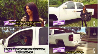 When Kim and Kourtney Drove a Huge White Pickup Truck