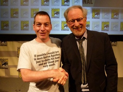 Steven Spielberg with His Fan