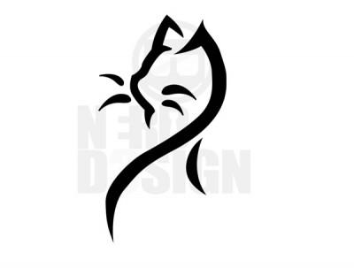 Tribal Cat Tattoo Design