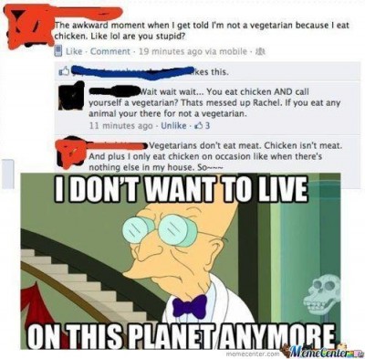 They think chicken is not meat?