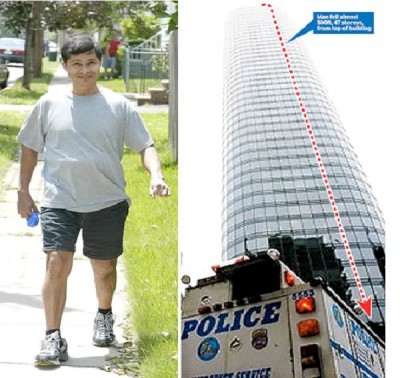 Alcides Moreno - Window Washer Survives 47 Story Fall