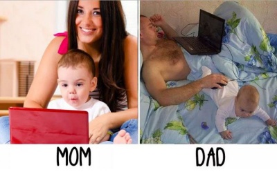 Work Time - Mom vs. Dad