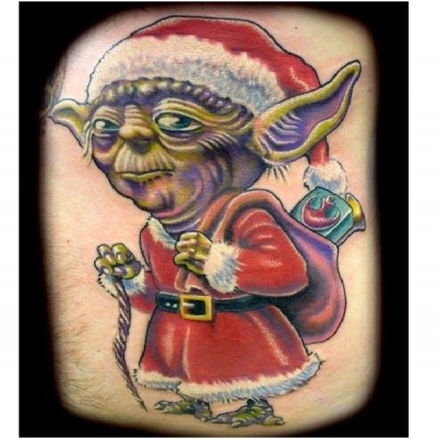 Yoda Christmas Tattoo