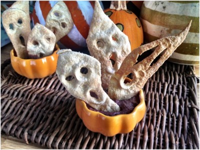 Ghouls in Black Bean Dip