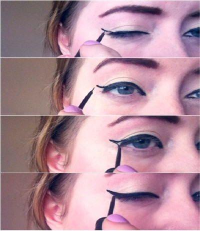 Applying Liquid Eyeliner
