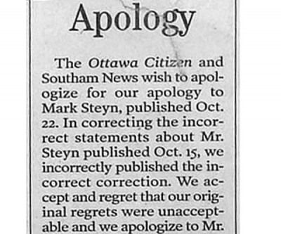 Apology for an apology