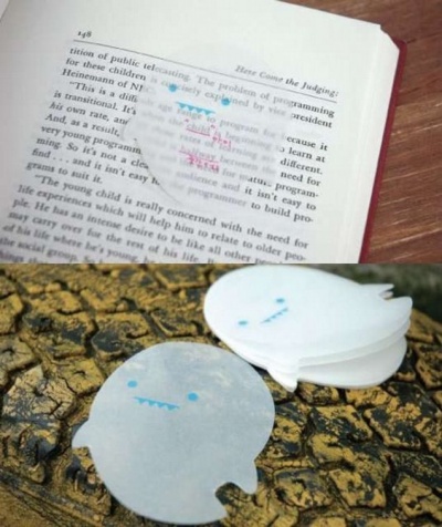 Transparent Ghost Shaped Sticky Notes