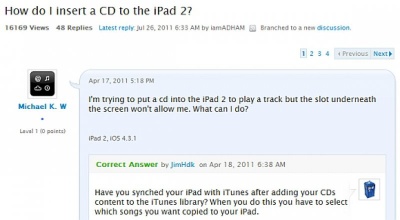 This Troll Question Found at Apple Support Forum