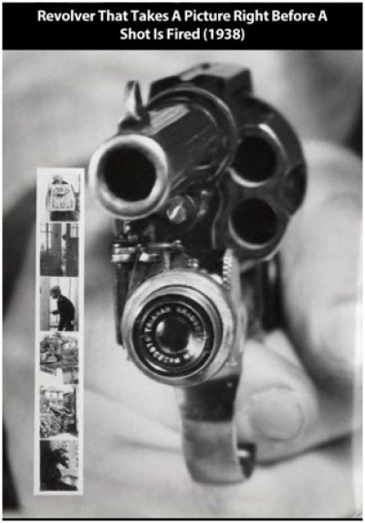 Revolver That Takes a Picture Then Shoots