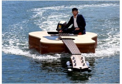 Guitar-Shaped Boat