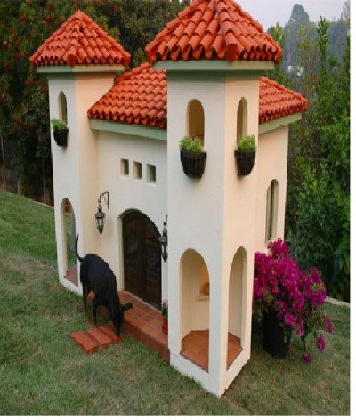 Spanish styled dog house