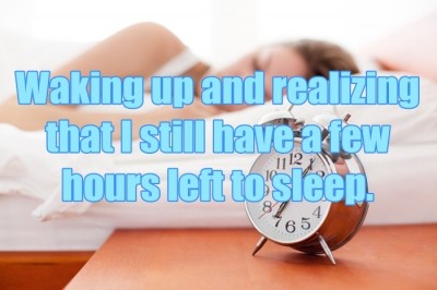 Drifting off to sleep