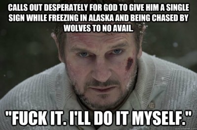 He really does try