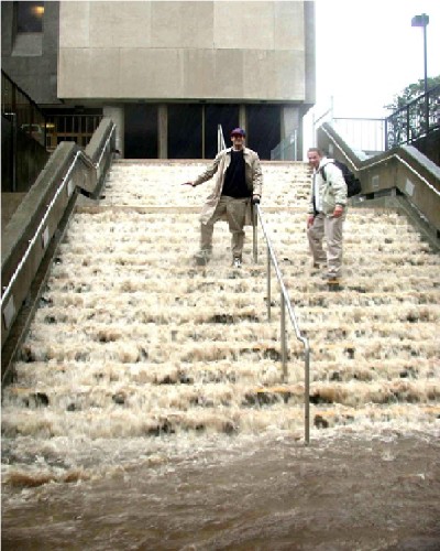 Urban waterfall