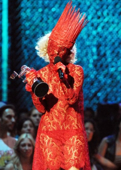 Lady in red