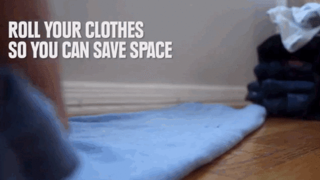 Roll Your Clothes to Fit More