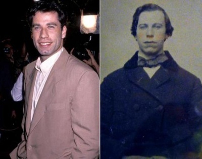 John Travolta and an Unknown Man from Civil War Era