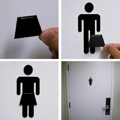 Swap Restroom Signs