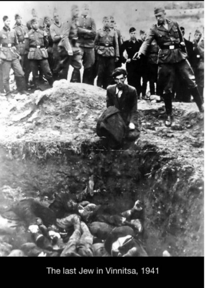 Picture Showing the Last Jew Being Killed in Vinnitsa (Ukraine)