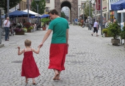 Dad who Wore Skirt for his Skirt Loving Son