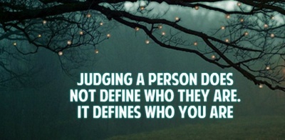 Judging a person