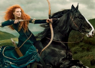 Jessica Chastain As Merida In Brave