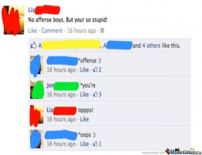 Both sexes are stupid