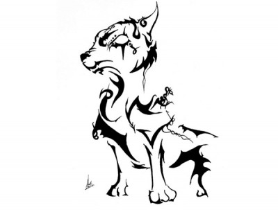 Morphing Cat Tattoo Design