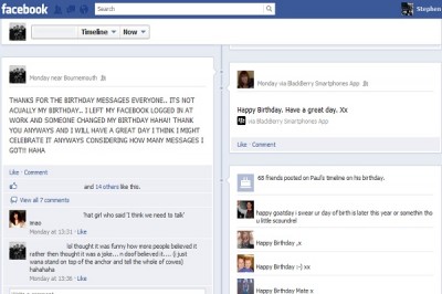 Birthday prank