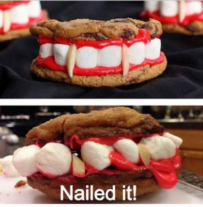 Vampire Teeth Cookies