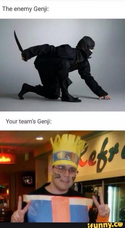 Enemy Genji Vs. Your Team Genji