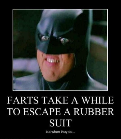 Farts Take A While To Escape A Rubber Suit!